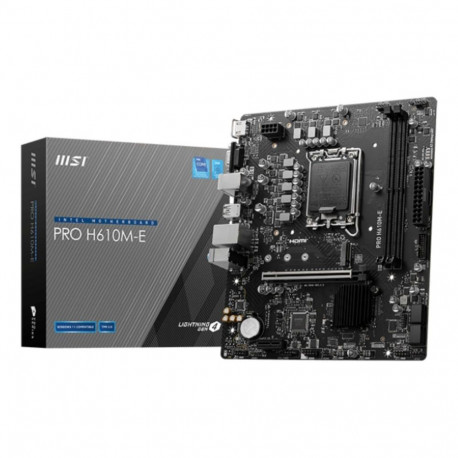 MSI Mainboard||Intel H610|LGA1700|Micro-ATX|Memory DDR5|Memory slots 2|1xPCI-Express 1x|1xPCI-Expres