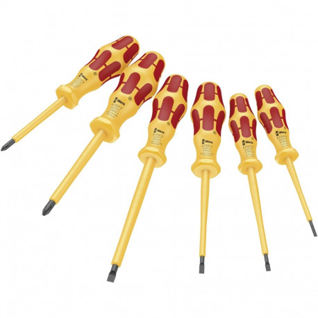 1060 i/1062 i/6 Schraubendrehersatz Kraftform VDE (gelb/rot, 6-teilig, Black Point Spitze)