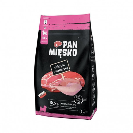 PAN MIĘSKO kuiv koeratoit kutsikatele vasika- ja vutilihaga L 3kg