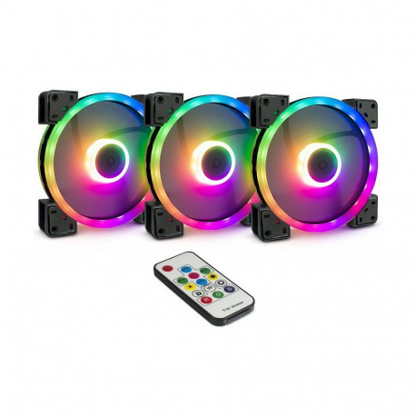 "Inter-Tech Lüfter 140*140*25 ARGUS RGB-FAN SET RS-14 retail"