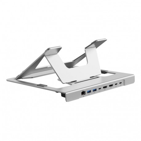 Conceptronic sülearvuti alus DONN35S 7-in-1 USB-C dokkimisjaamaga, HDMI 4K60Hz x 2, GbE, USB-C 5Gbps