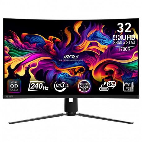 "80 cm (31.5"") 3840 x 2160 Pixel MSI 9S6-3DD64T-001 16:9 4K Ultra HD QD-OLED 0,05 ms 240 Hz HDR Dis