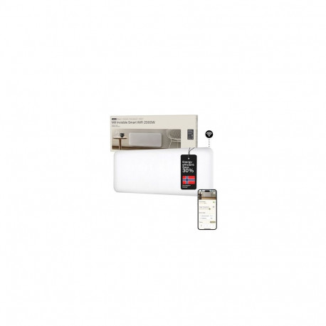 Mill nutikas WiFi-paneelradiaator PA2000WIFI4 2000W sobib kuni 24–28m² ruumidesse IPX4, valge