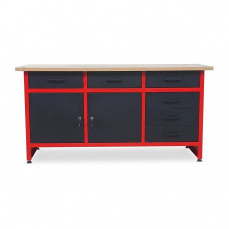 AWTOOLS töökoja töölaud 6 sahtliga 160x60x85cm