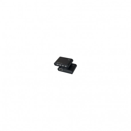 Logilink USB 2.0 Cat.5 pikendaja 50m koos 4-pordise jaoturiga, must