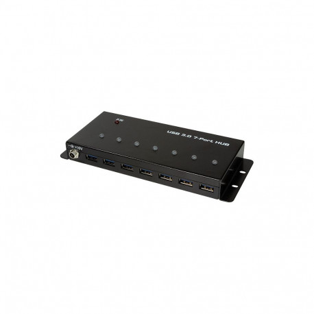 Logilink USB 3.0 jaotur, 7-pordiline, metallkorpusega, tööstuslikul tasemel