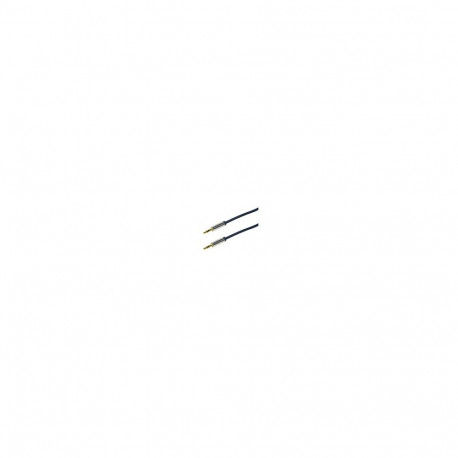 "Audio cable, 3.5 mm 3-pin/M to 3.5 mm 3-pin/M, metal, blue, 1.5 m"