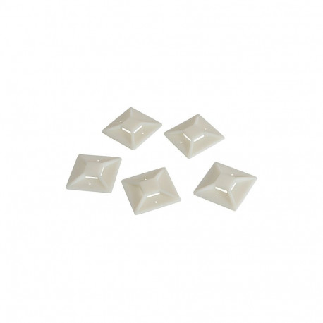 "Cable tie mounts, ABS, 100 Stk., transp., self-adhesive, 40x40 mm"