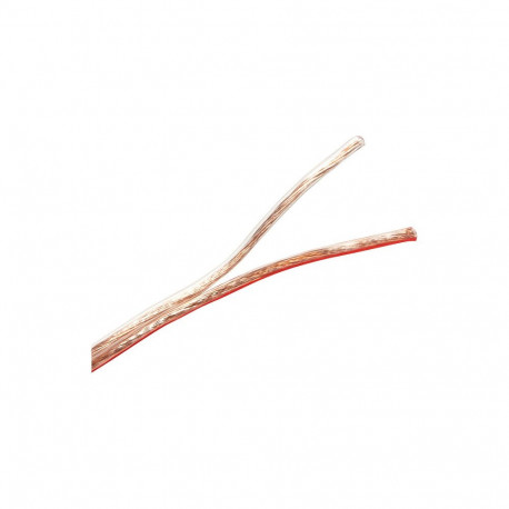 "Audio speaker raw cable, 2x 1.5 mm², transparent, 50 m"