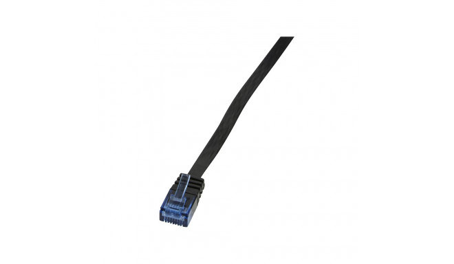 "Patch cable flat Cat.5e U/UTP, black, 5,0m"