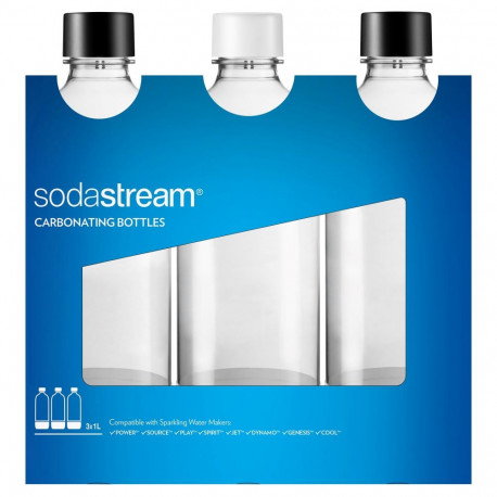 "SodaStream Wasserflasche STANDARD, Kunstoff, multi, 3er Pack (3x1 Liter)"