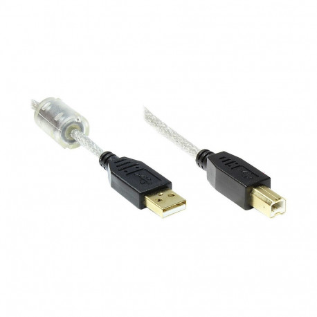 "Good Connections USB2.0 Kabel m.Ferrit A-B transp. 3m"