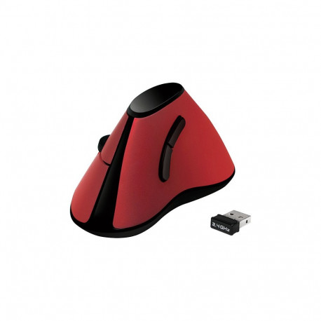 Logilink ergonoomiline vertikaalne juhtmevaba hiir 2.4GHz, punane