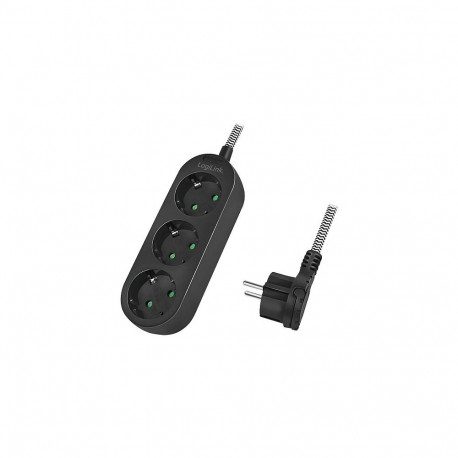 LogiLink pistikupesadega pikendusjuhe 3-kohaline 3xCEE 7/3 1,5m tekstiilkaabel