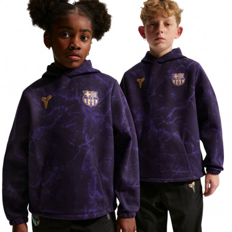 Bluza dla dzieci Nike FC Barcelona czarno-fioletowa IO4660 010 XS