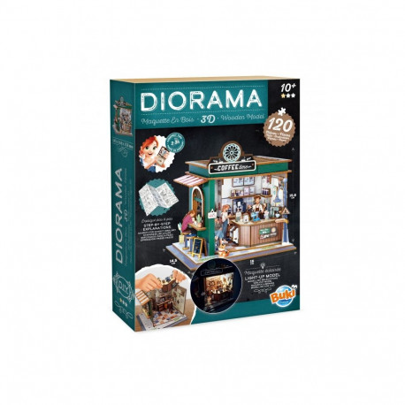 Buki dioraam: miniatuurne 3D kohvik