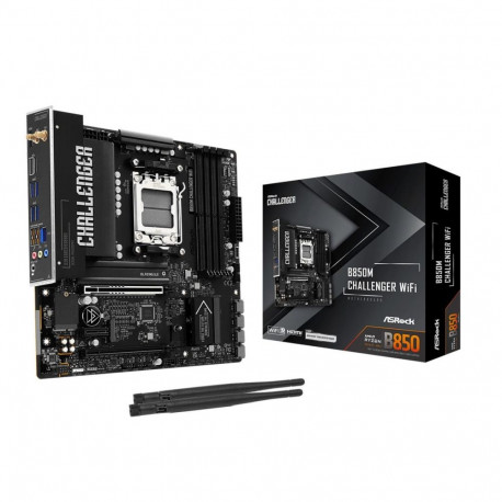 Mainboard|ASROCK|AMD B850|Socket AM5|micro ATX|RAM DDR5-SDRAM|4xSlots|Wi-Fi Yes|Bluetooth Yes|1xNumb