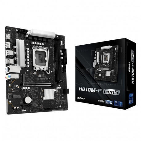 Mainboard|ASROCK|Intel H810|LGA 1851 (Socket V1)|micro ATX|RAM DDR5-SDRAM|2xSlots|1xNumber of M.2 (M