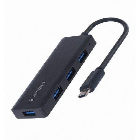 HUB USB-C black 4 ports USB 3.1 A (Gen1)