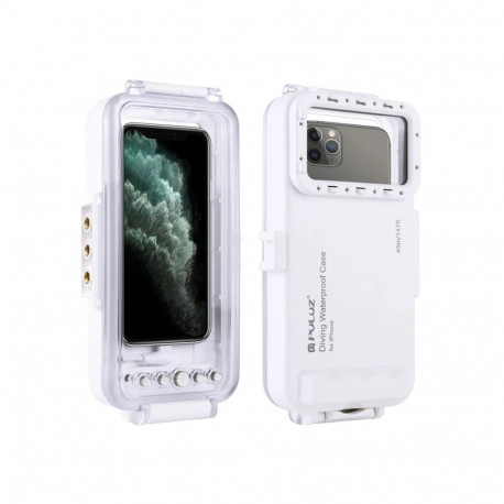 Puluz Waterproof Case (45m) for iPhone: For Underwater Photos and Videos (White)