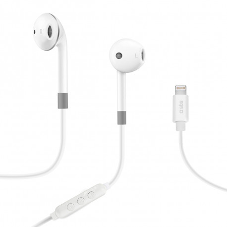 SBS kõrvaklapid Stereo Earset Lightning, valge