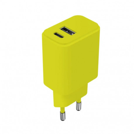 Setty charger travel charger | 20W | | USB-A, USB-C | lime