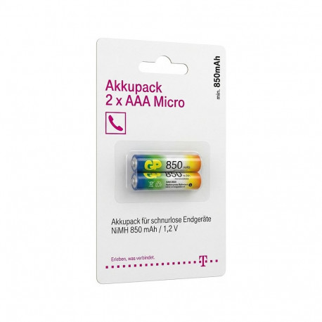 "Telekom Akkupack 2x AAA 1,2V/850mAh fr schnurlose Endgerte"