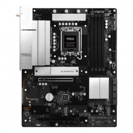 ASRock emaplaat B860 Rock WiFi 7 Intel B860 LGA 1851 (Socket V1) ATX DDR5-SDRAM 4x pesa Wi-Fi jah Bl