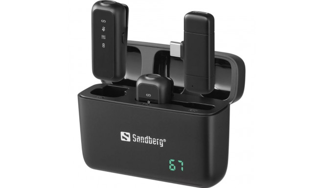 Mikrofon Sandberg Streamer USB-C Wireless Mic x2