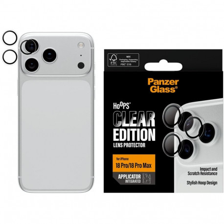 Kaamera kaitseklaas PanzerGlass iPhone 18 Pro/18 Pro Max Hoops, läbipaistev