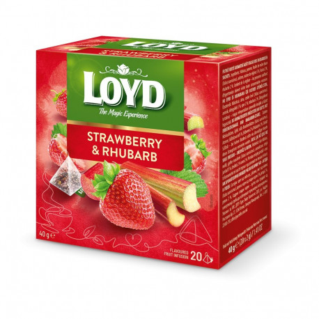Tee LOYD maasika- ja rabarberimaitseline 20 x 2g