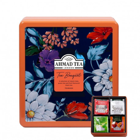 Teekomplekt Ahmad, teekimp 4 maitset, metallkarbis, 32 tk.