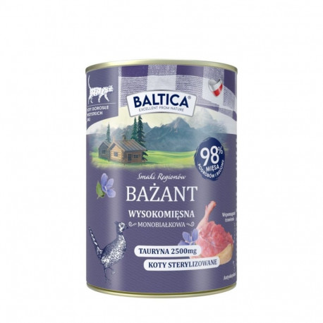 BALTICA märg kassitoit Piirkondade maitsed, faasan, mono 400g