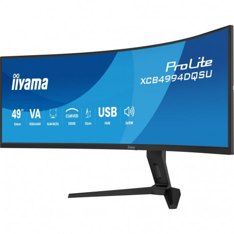 iiyama ProLite XCB4994DQSU-B1 computer monitor 124.5 cm (49") 5120 x 1440 pixels Dual QHD LCD Black
