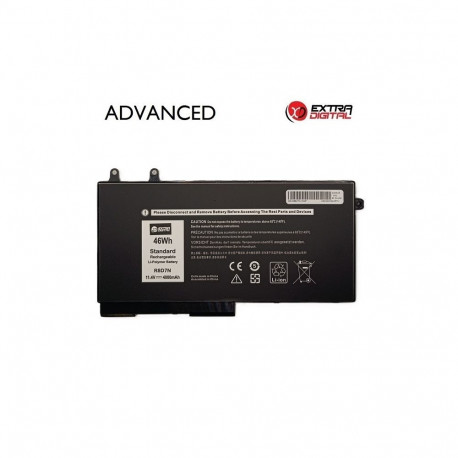 Notebook Battery DELL R8D7N, 4000mAh, Extra Digital Advanced