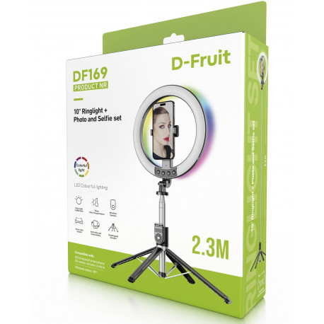 D-Fruit ringvalgusti 10" + statiiv-käsistatiiv DF169