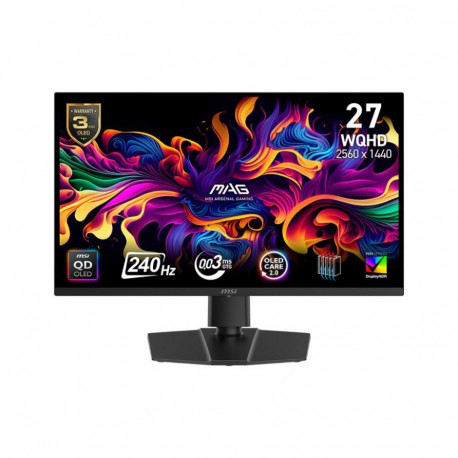 MSI mängumonitor MAG 271QP QD-OLED X24 26.5" pööratav, pöördfunktsiooni ja reguleeritava kõrgusega, 