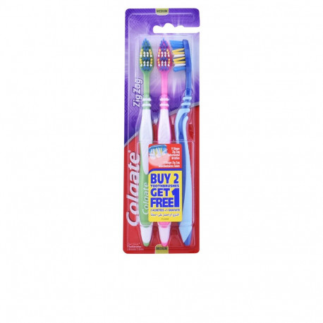 Colgate hambaharjad Zig Zag keskmise tugevusega 3tk