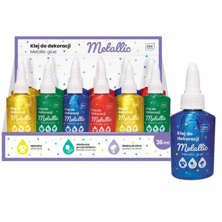 Dekoratiivliim 36 ml 3D, metallik, assortii, Interdruk