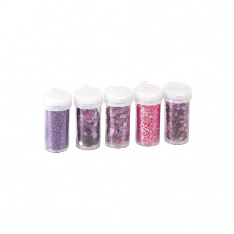 Glitterpuru mix lilla 5tk, Knorr-Prandell