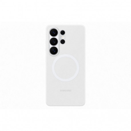 Phone Case - Samsung Galaxy S26 Ultra Silicone Magnet Case, Fast Wireless Charging, White