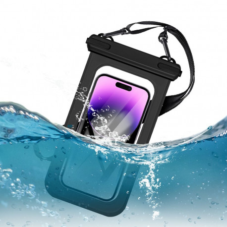Mobile Phone Accessory - Just Must Waterproof Phone Pouch, Touchscreen Functionality, Black