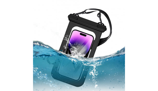Mobile Phone Accessory - Just Must Waterproof Phone Pouch, Touchscreen Functionality, Black