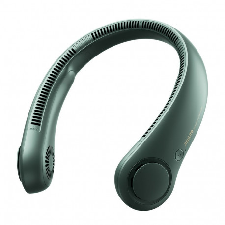 Personal Cooling Device - JisuLife Neck Fan 3 4000mAh, 5 Speeds, Dark Green