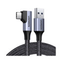UGREEN US385 Cable USB A - USB C angle 1m 3A with nylon braid / black