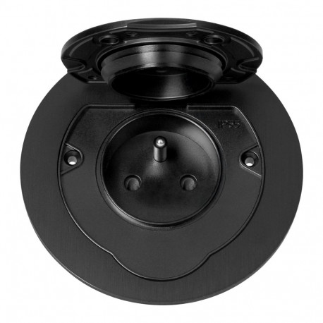 Pistikupesa hermeetiline ümmargune IP55 1x2P+Z(French), must