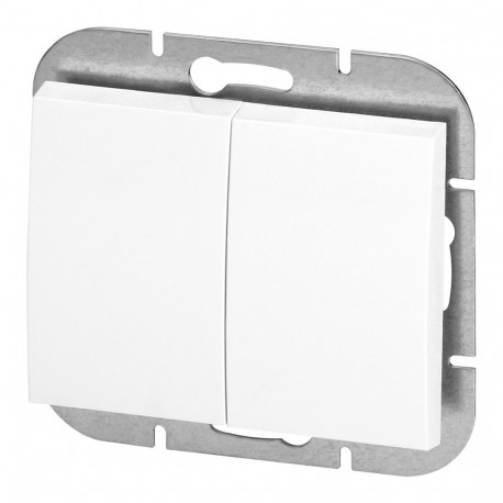 Łącznik p/t świecznikowy Onyx, 10A, 250V, WP-2O, biały (10 tk.)