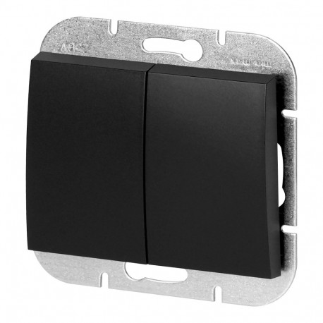 Łącznik p/t świecznikowy Onyx, 10A, 250V, WP-2O, czarny (10 tk.)