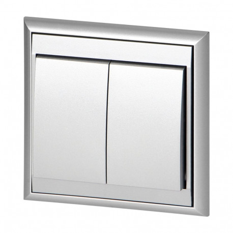 łącznik p/t świecznikowy Luna, 10A, 250V, WP-2L, hõbedane (5 tk.)