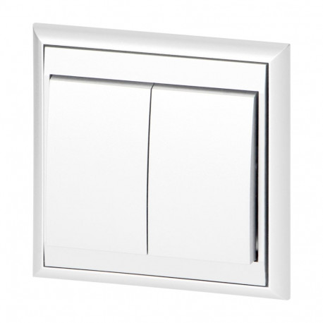 łącznik p/t świecznikowy Luna, 10A, 250V, WP-2L, valge (5 tk.)